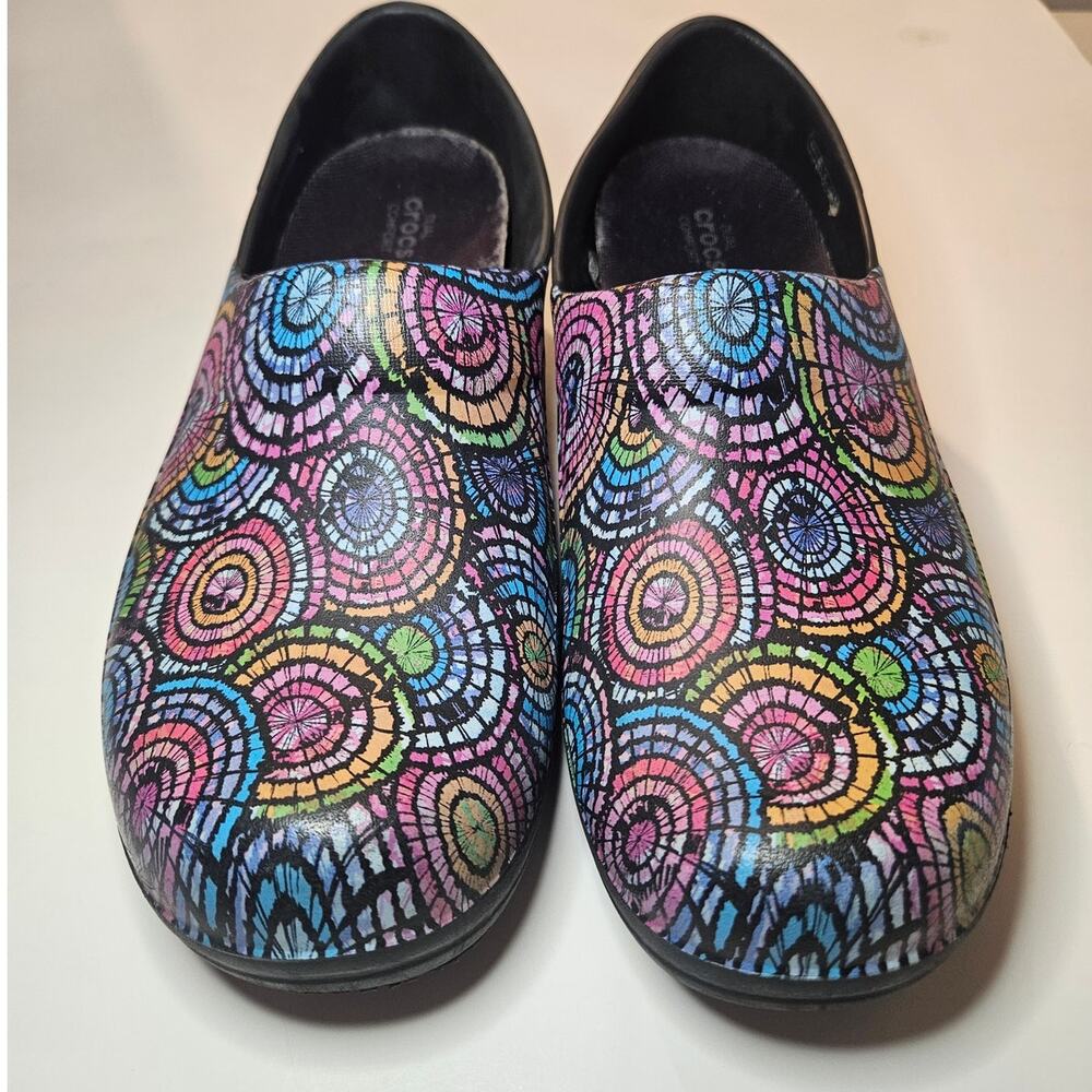 Excellent Waterproof Crocs at work Neria Size 9 Rainbow Worn Sparingly -77